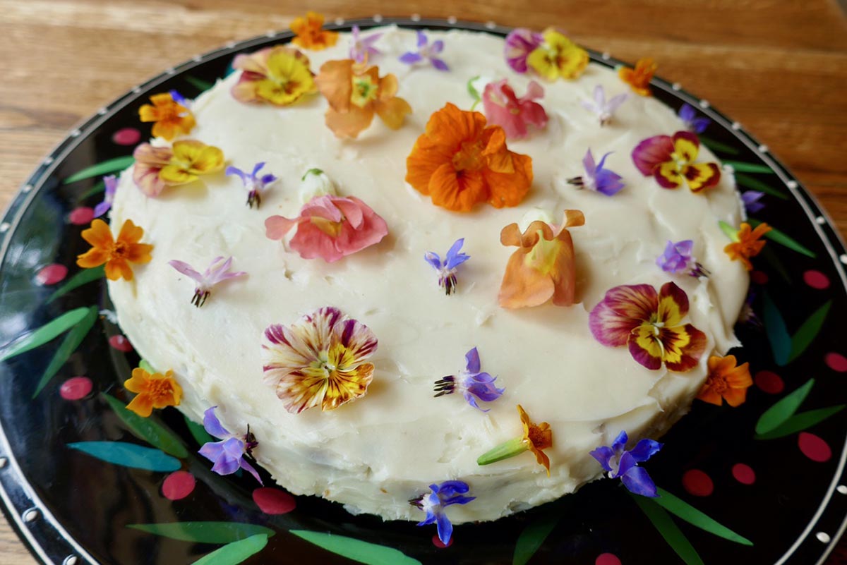 Favorite Now, Make Later: Edible Flower Cake - Brit + Co